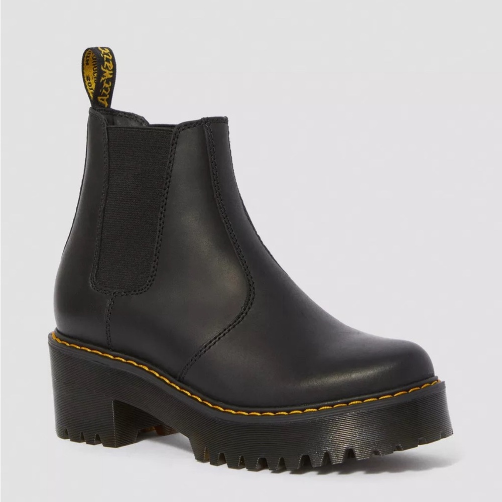 Dr. Martens Rometty Chelsea Platform Boots Black UK 5
